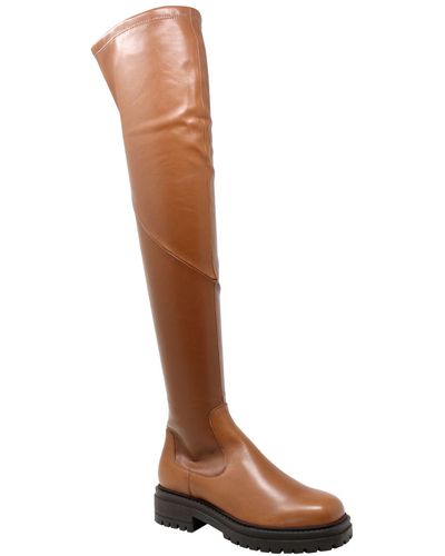 Charles David Erratic Faux Leather Tall Over-the-knee Boots - Brown