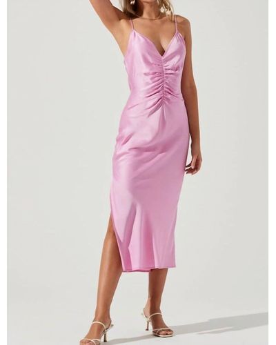 Astr Valinda Midi Dress - Pink