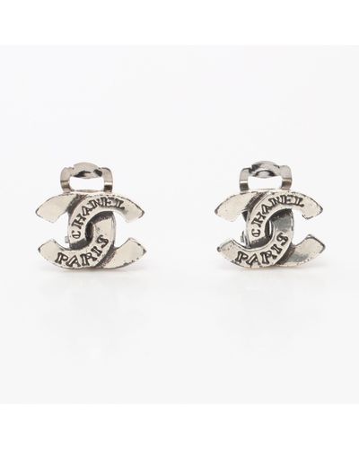 Chanel Coco Mark Cambon Earrings Silver 99a - Metallic