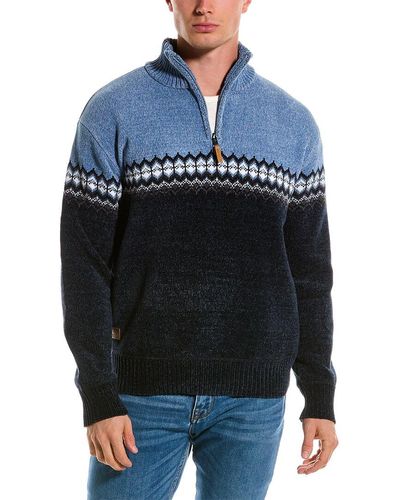 Point Zero Chenille Sweater - Blue