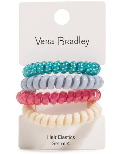 Vera Bradley Spiral Elastic Hair Tie - White