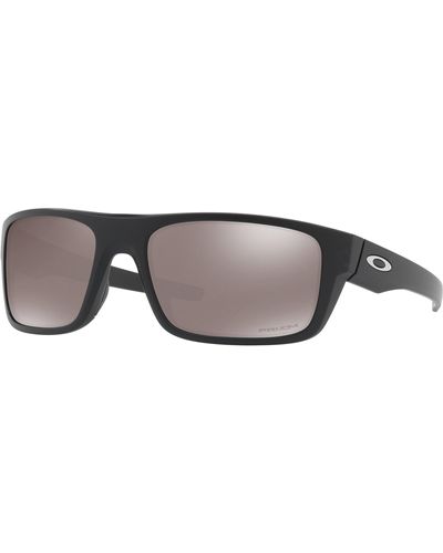 Oakley Oo9367-0860 Drop Point Prizm Polarized Wrap Sunglasses - Black