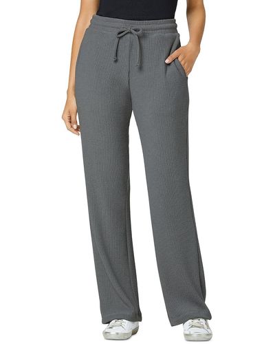 Joe's Juniors Lexie Knit Ribbed Flared Pants - Gray