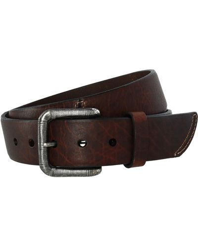 CrookhornDavis The Crossfire 40mm Genuine Bison Leather Belt - Brown