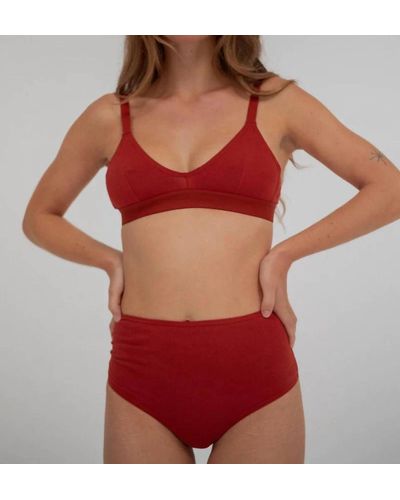 The Nude Label Basic Bra - Red