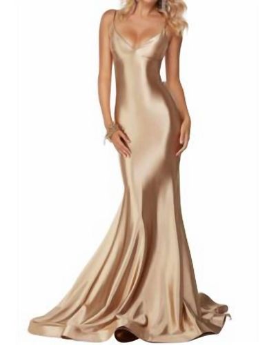 Alyce Paris Fit N Flare Satin - Natural