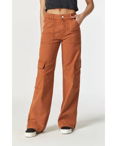 Mavi Alva Luxe Twill Cargo Pant - Orange