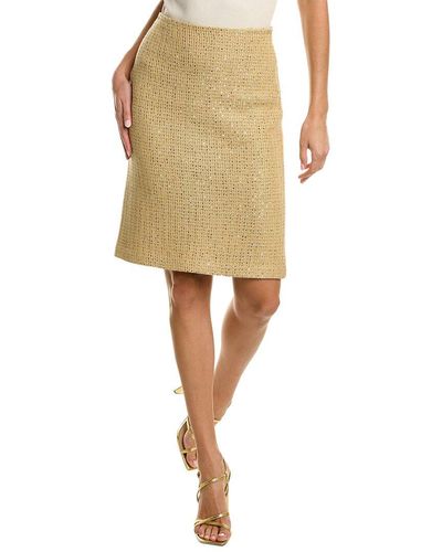 St. John Tweed Skirt - Yellow