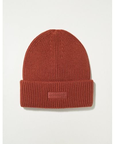 Lucky Brand Solid Knit Beanie - Red