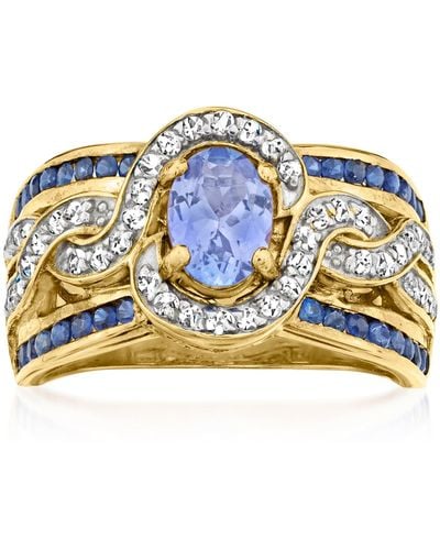 Ross-Simons Tanzanite And . Sapphire Ring With . Zircon - Blue