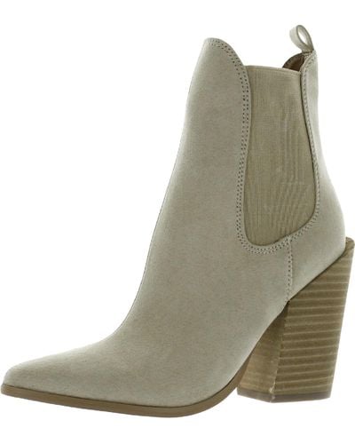 Steve Madden Enjoy Padded Insole Pointed Toe Booties - Green