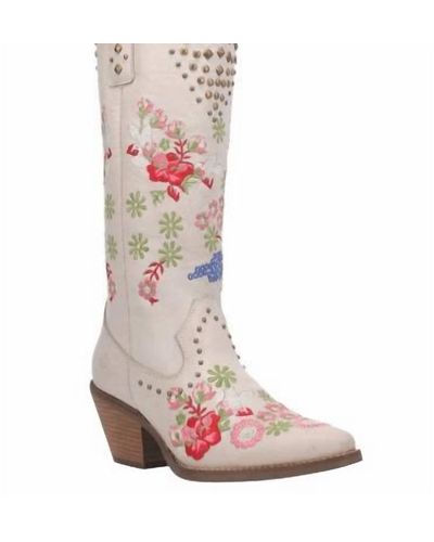 Dingo Poppy Leather Boots - Pink