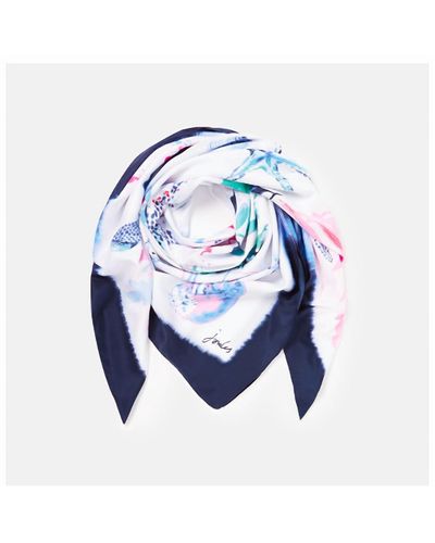 Joules Agatha Large Square Scarf - Blue
