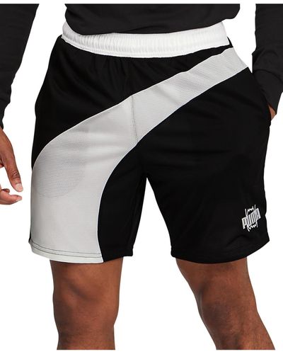 PUMA Clyde Logo Flare Shorts - Black