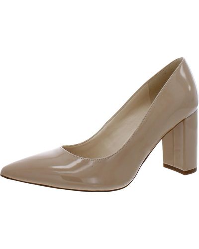 Marc Fisher Viviene 4 Faux Leather Pointed Toe Pumps - Natural
