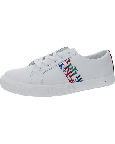 Lauren by Ralph Lauren Janson Lll Leather Lifestyle Casual And Fashion Sneakers - Gray