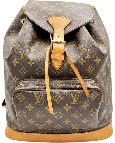 Louis Vuitton Montsouris Leather Backpack Bag (pre-owned) - Brown