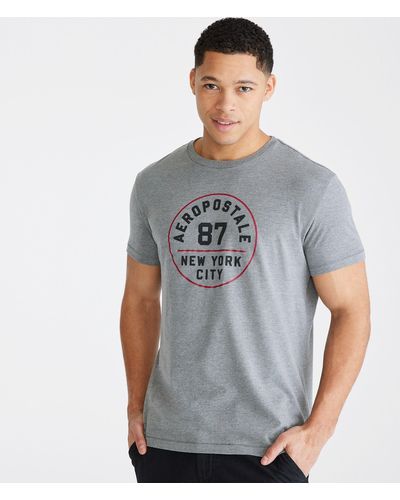 Aéropostale 87 Circle Graphic Tee - Gray