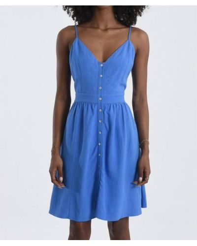 Molly Bracken Front Buttons Dress - Blue