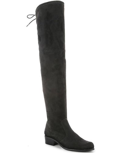 Charles David Gravity Faux Suede Wide Calf Over-the-knee Boots - Black