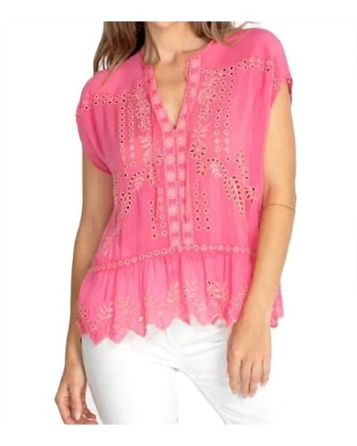Johnny Was Clemence Blouse - Pink