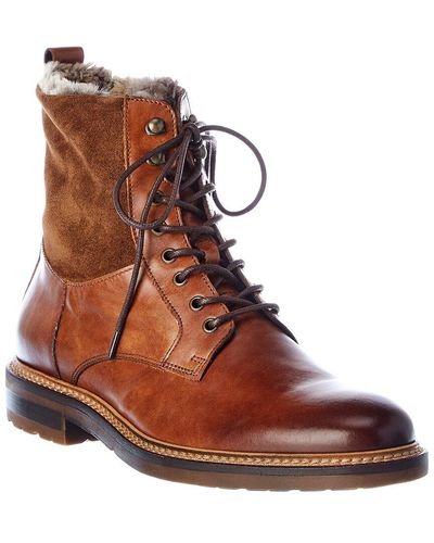 M by Bruno Magli Cerone Leather & Suede Boot - Brown