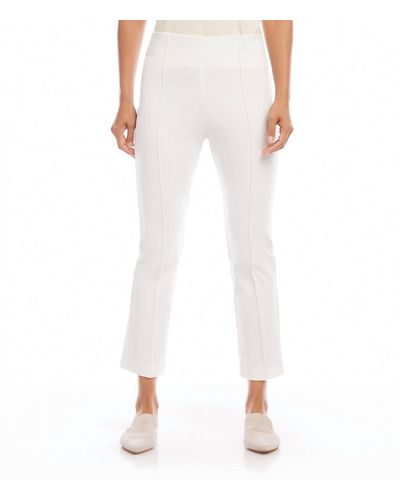 Karen Kane Cropped Pintuck Pants - White