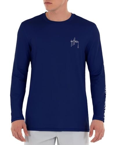 Guy Harvey Moisture Wicking Logo T-shirt - Blue