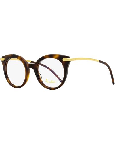 Pomellato Oval Eyeglasses Pm0041o Havana/gold 46mm - Black
