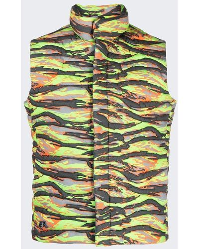 ERL Printed Qulted Puffer Vest - Metallic