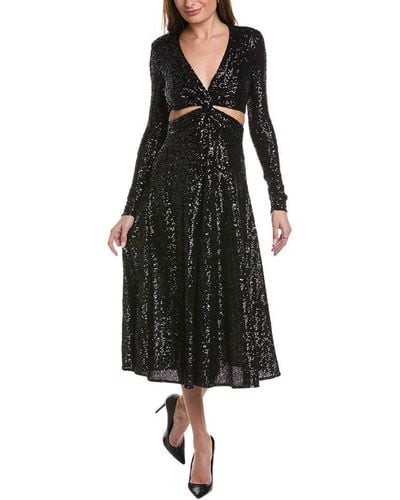Michael Kors Paillette-embellished Midi-dress - Black