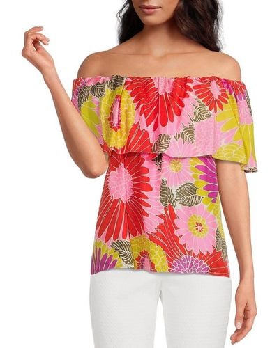 Trina Turk Agua Caliente Top - Red