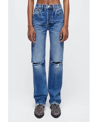 RE/DONE 90s High Rise Loose Jean - Blue