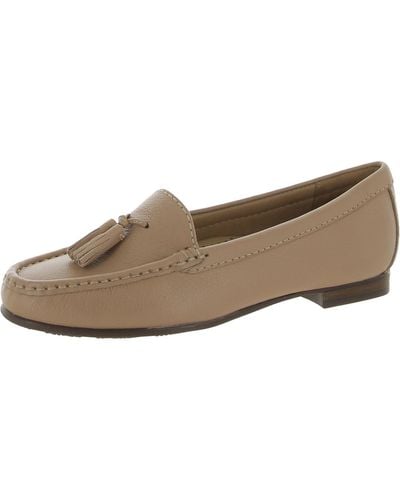 Driver Club USA Riviera Beach Leather Slip On Loafers - Brown