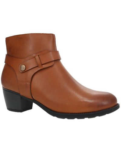 Propet Topaz Zipper Ankle Boots - Brown