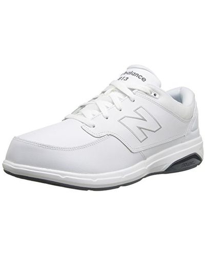 New Balance 813 Leather Mesh Walking Shoes - White