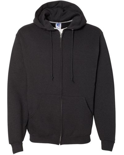 Russell Dri Power Hooded Full-zip Sweatshirt - Black