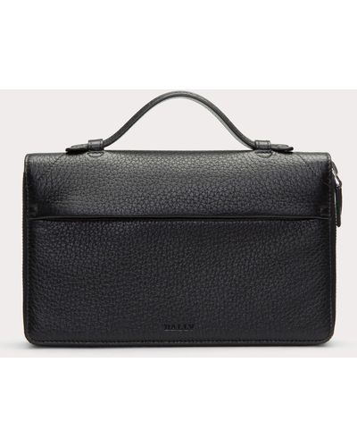 Bally Magus 6219902 Leather Clutch Wallet - Black