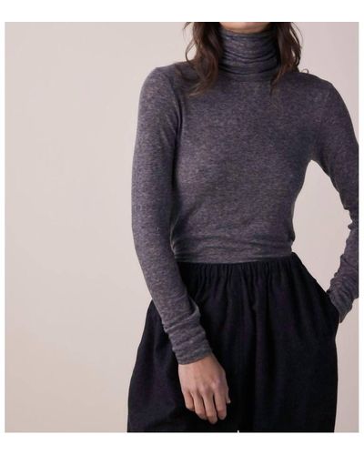 amente Lightweight Wool Turtleneck Sweater - Black