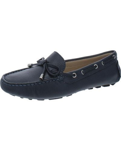 Driver Club USA Nantucket Leather Slip On Loafers - Brown