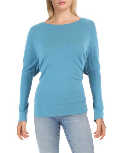 Eileen Fisher Knit Crewneck Pullover Top - Blue