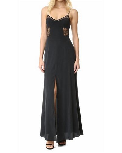 L'Agence Veronique Dress With Lace In Black