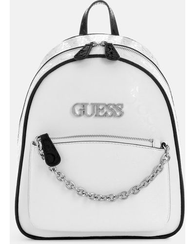 Guess Factory Creswell Logo Backpack - White