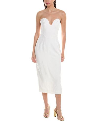 Mara Hoffman Isla Linen-blend Midi Dress - White