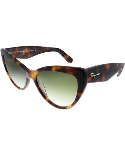 Ferragamo Salvatore Sf 930s 238 56mm Cat-eye Sunglasses - Green