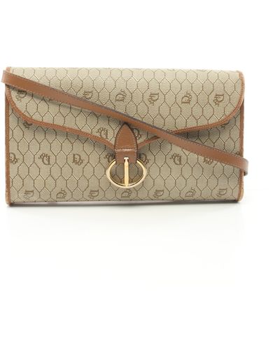 Dior Honeycomb Shoulder Bag Pvc Leather Beige Light Brown - Metallic