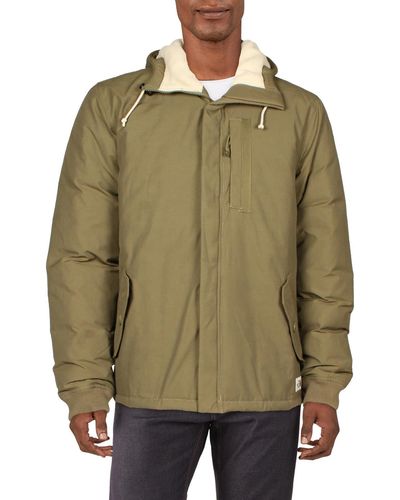 The North Face Faux Fur Trim Hooded Parka Coat - Green