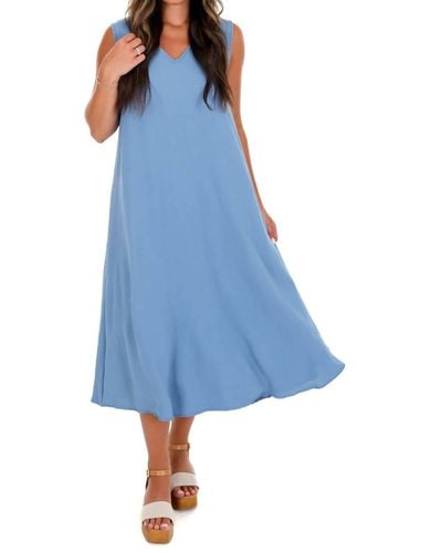 Tres Bien Everyday Essential Maxi Dress - Blue