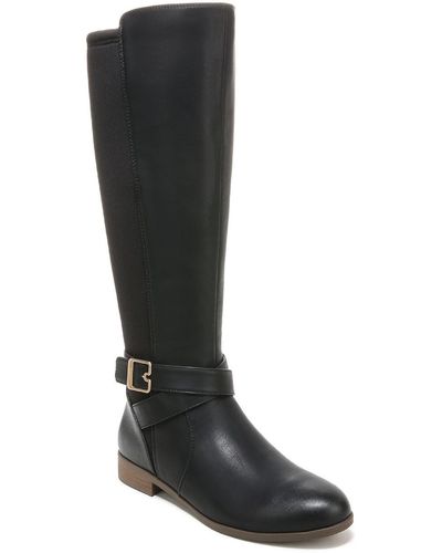 Dr. Scholls Rate Faux Leather Tall Knee-high Boots - Black