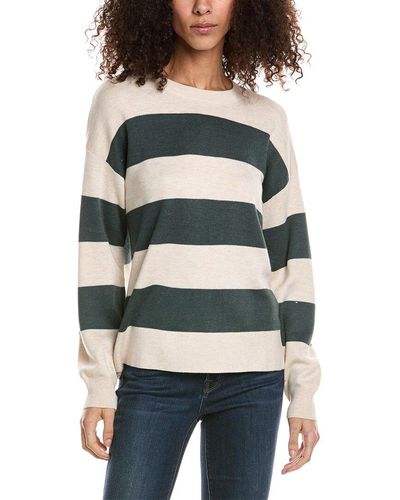 Splendid Ivy Stripe Cashmere-blend Sweater - Green